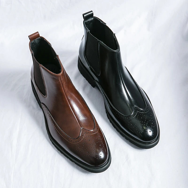 Dario Genuine Leather Chelsea Boots