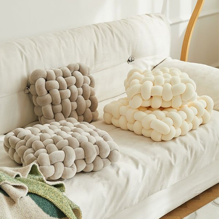 Nordic Knot Plush Cushion