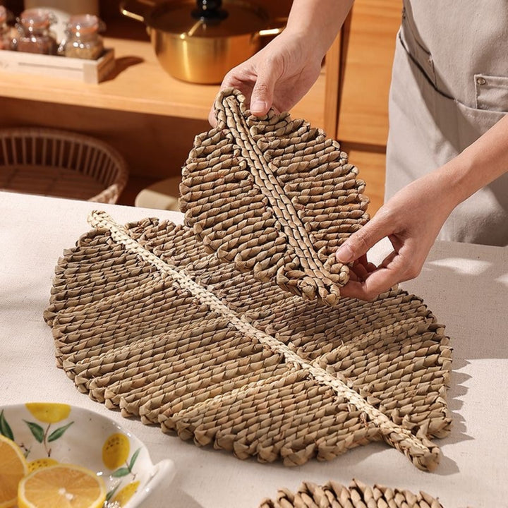 Rustic Leaf Woven Placemats