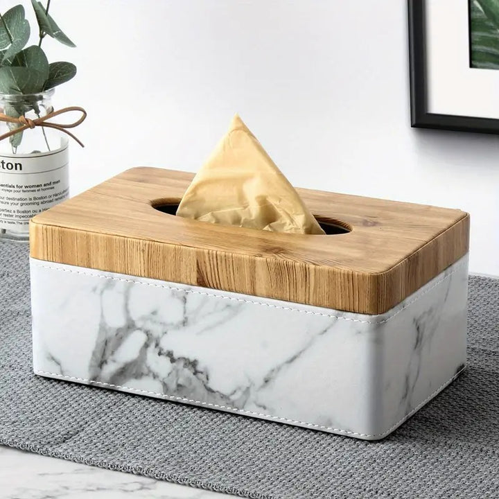 Marble Elegance Tissue Box Holder