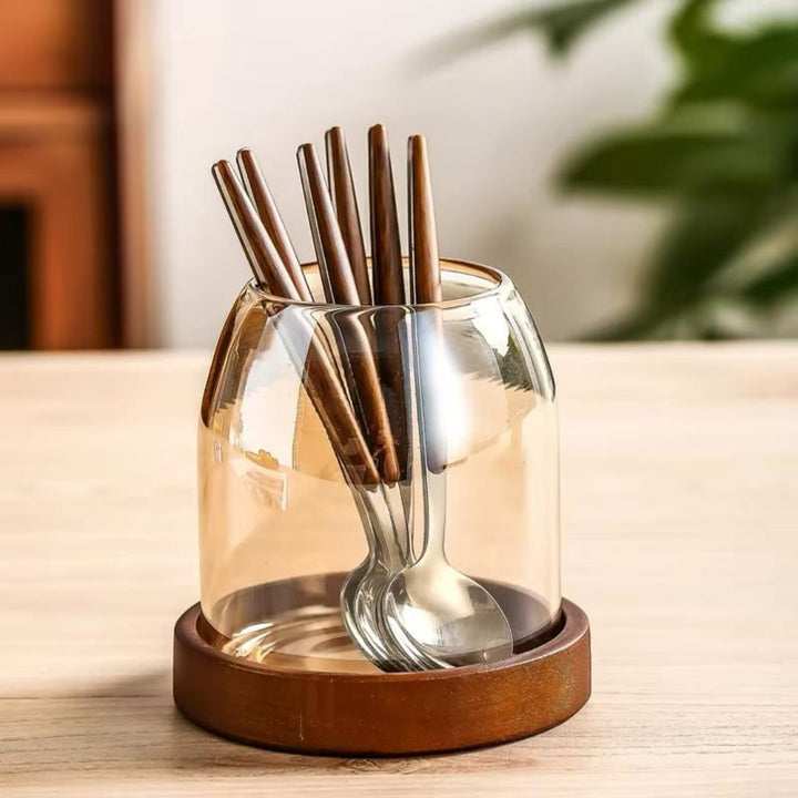 Sophia Glass Flatware Caddy