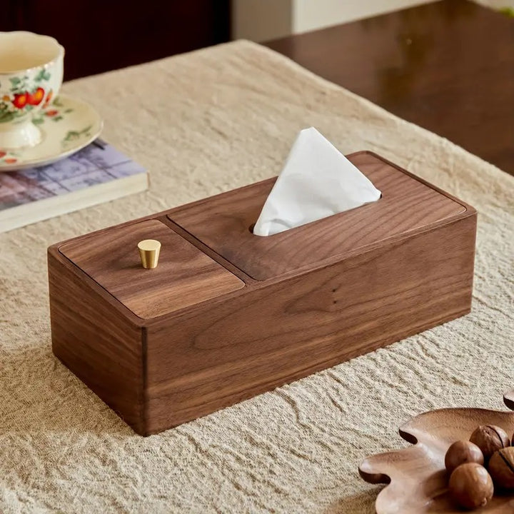 Walnut Craft Tissue Box Holder