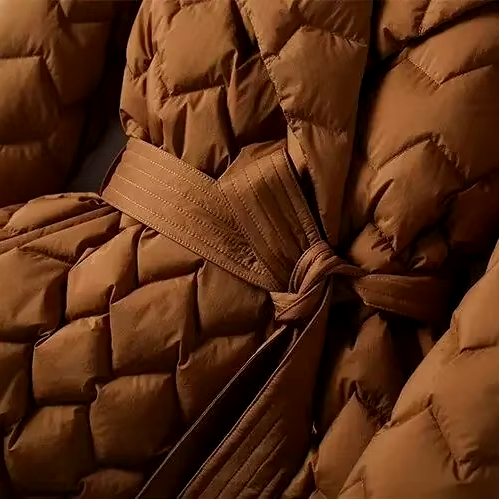 Burnt Ochre Quilted Coat