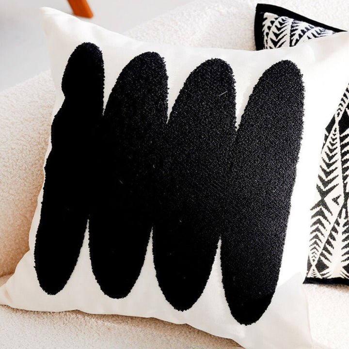 Freda Black & White Tufted Pillow Covers