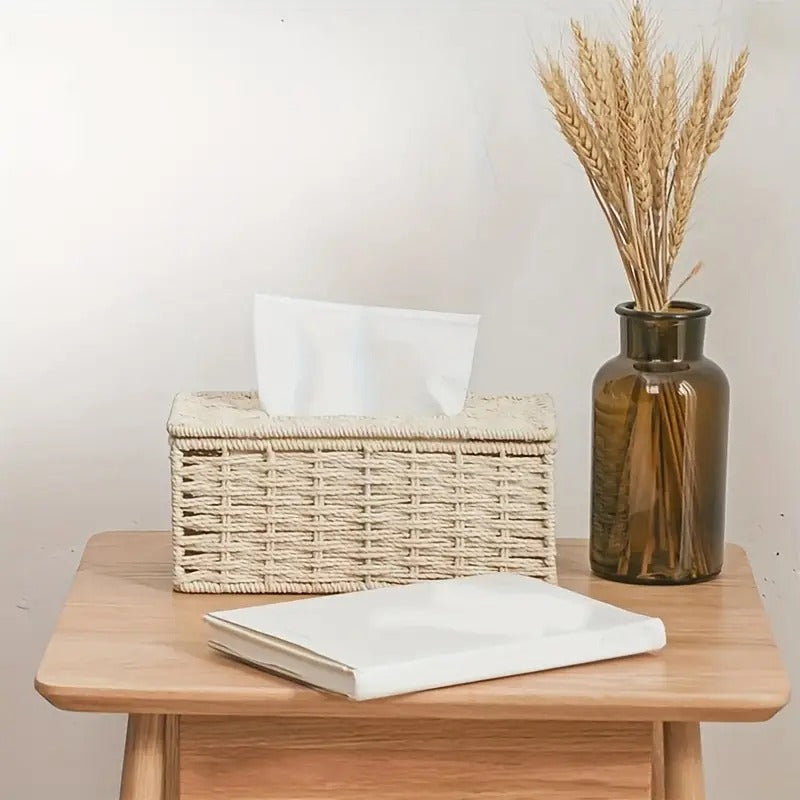 Woven Rectangular Tissue Box Holder