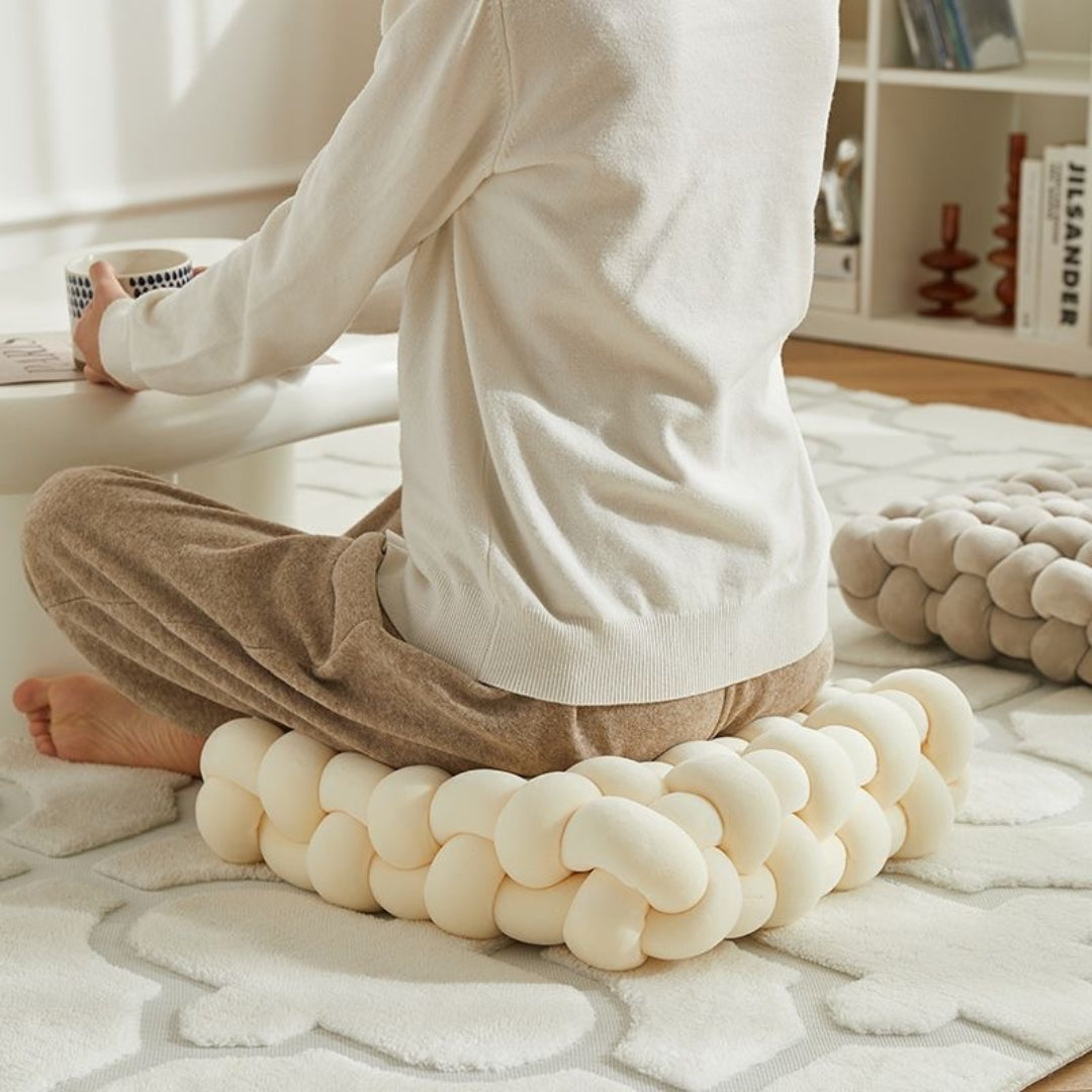 Nordic Knot Plush Cushion