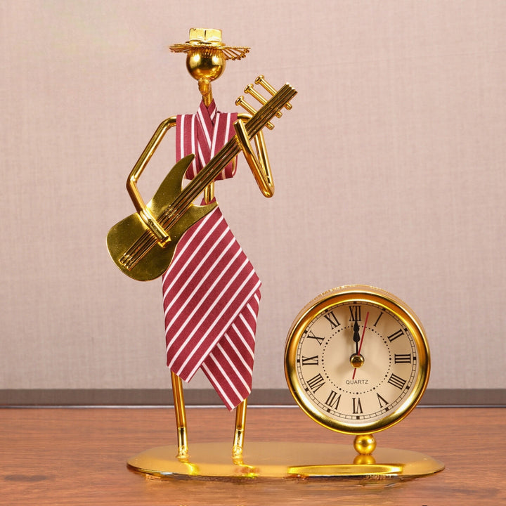 Golden Jazz Ensemble Clock Sculptures