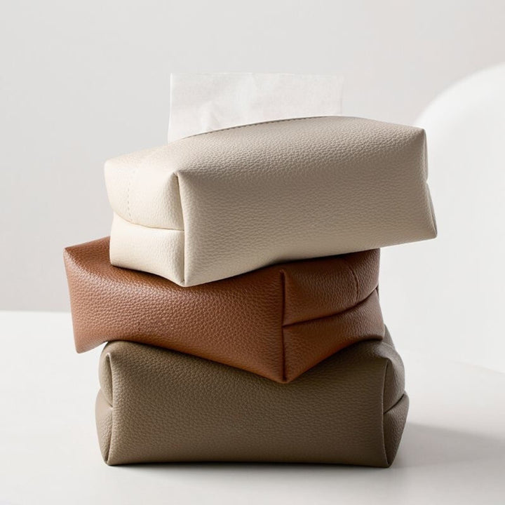 Rayna Leather Tissue Holder