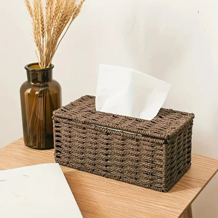 Woven Rectangular Tissue Box Holder