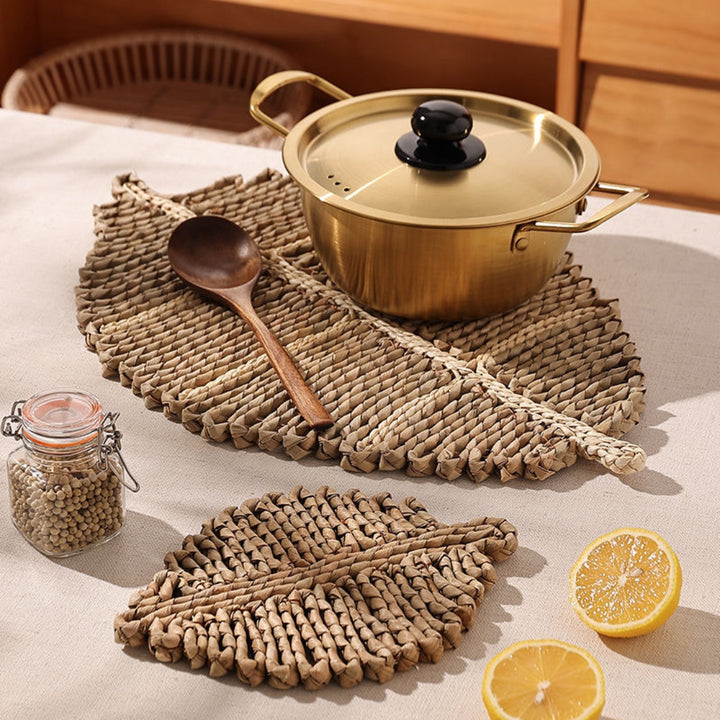 Rustic Leaf Woven Placemats