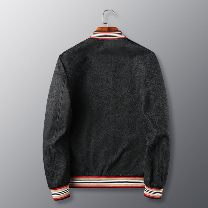 Retro Stripe Bomber Jacket