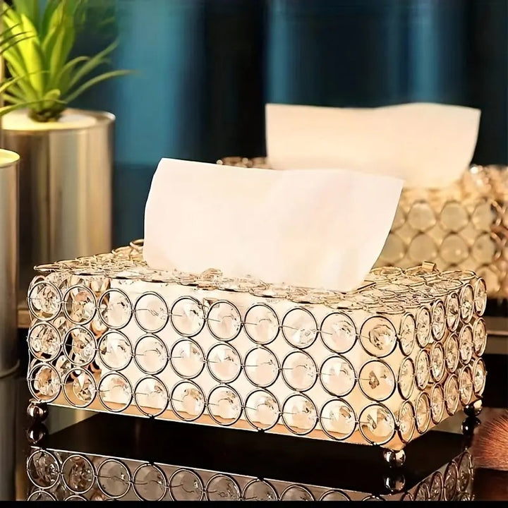 Crystal Elegance Tissue Box Holder