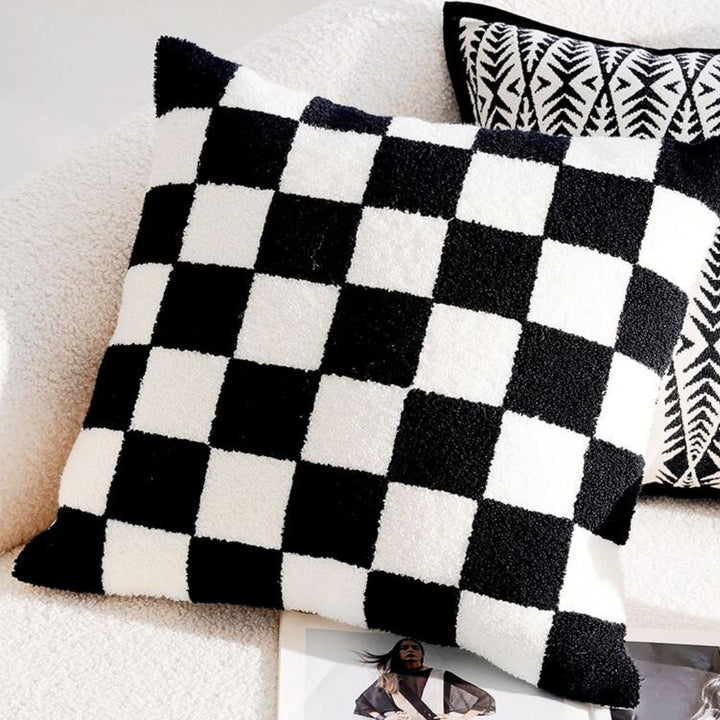 Freda Black & White Tufted Pillow Covers