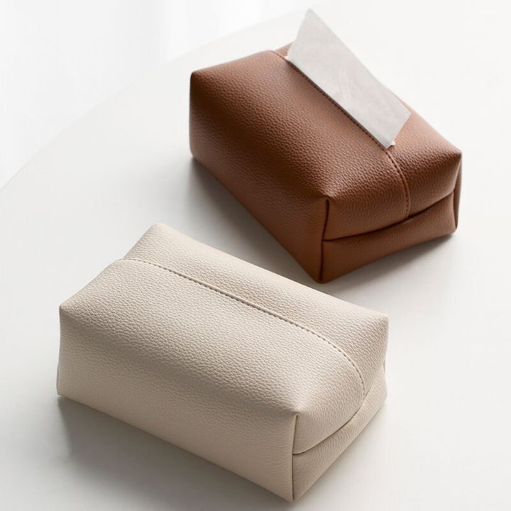 Rayna Leather Tissue Holder