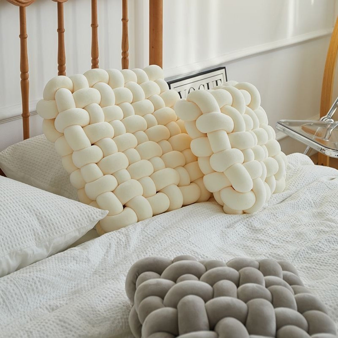 Nordic Knot Plush Cushion