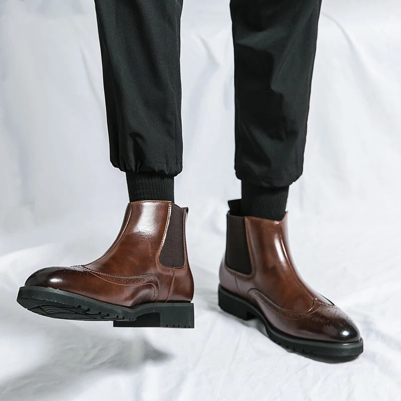 Dario Genuine Leather Chelsea Boots