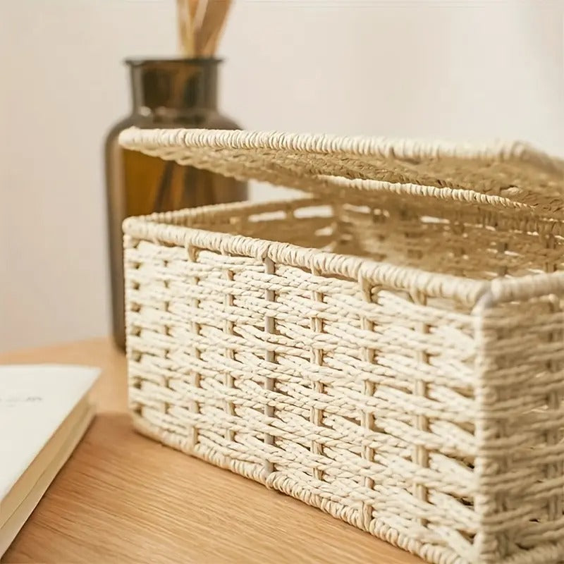 Woven Rectangular Tissue Box Holder