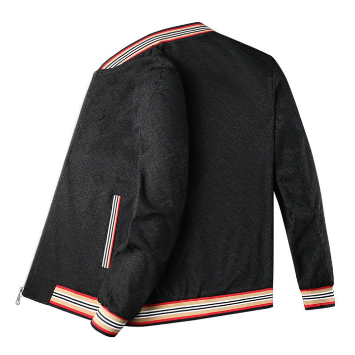 Retro Stripe Bomber Jacket