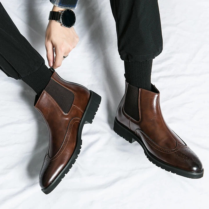 Dario Genuine Leather Chelsea Boots