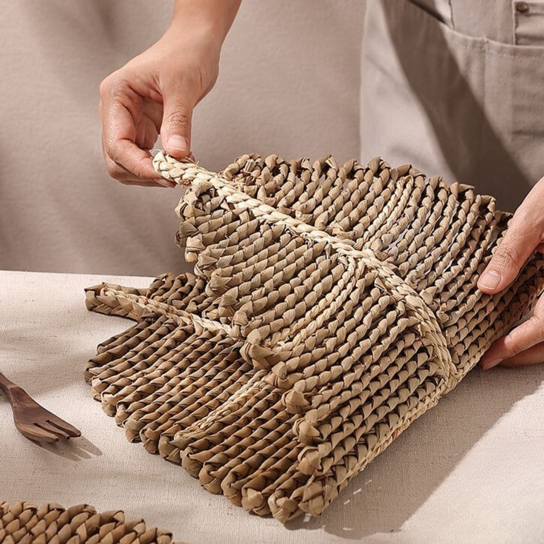 Rustic Leaf Woven Placemats