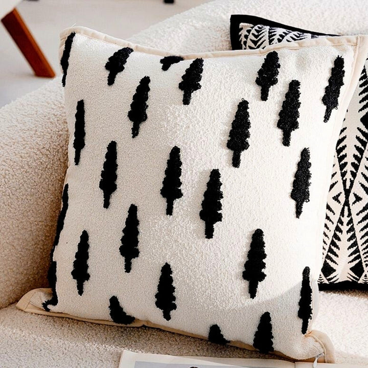 Freda Black & White Tufted Pillow Covers