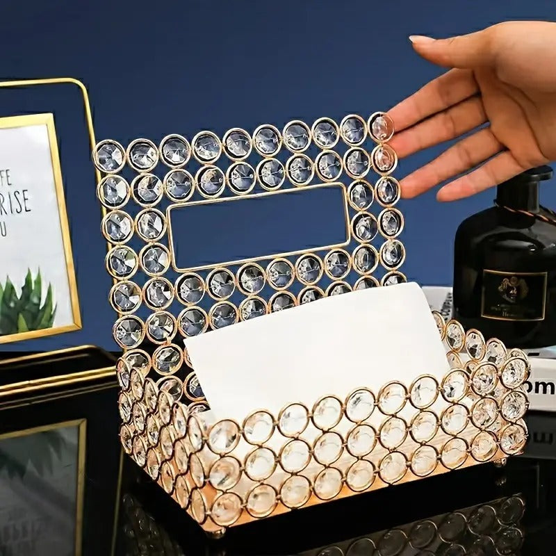 Crystal Elegance Tissue Box Holder