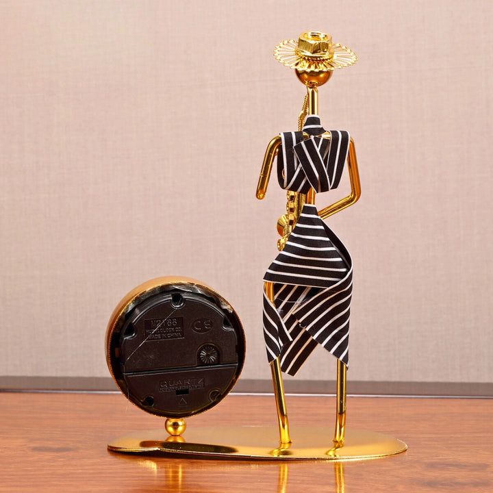 Golden Jazz Ensemble Clock Sculptures