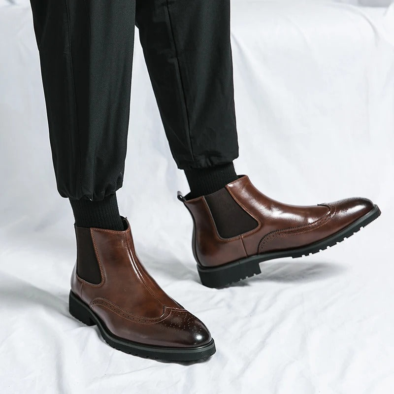 Dario Genuine Leather Chelsea Boots