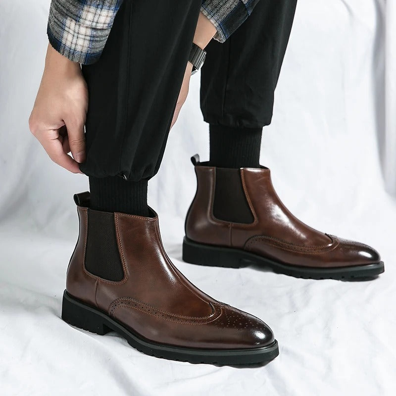 Dario Genuine Leather Chelsea Boots