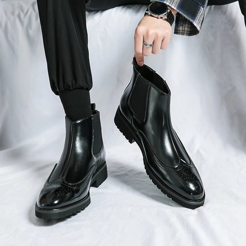 Dario Genuine Leather Chelsea Boots