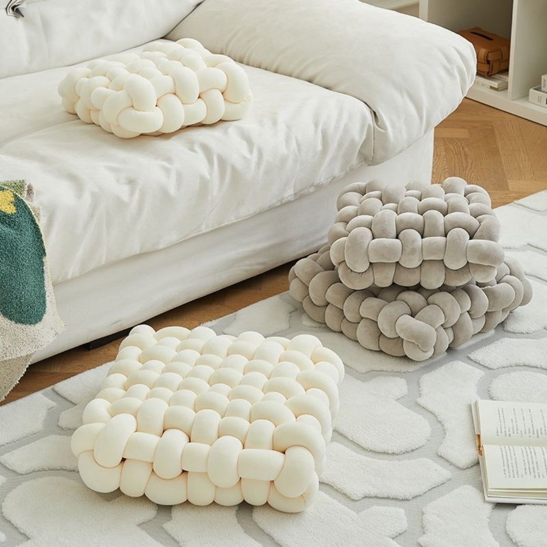 Nordic Knot Plush Cushion