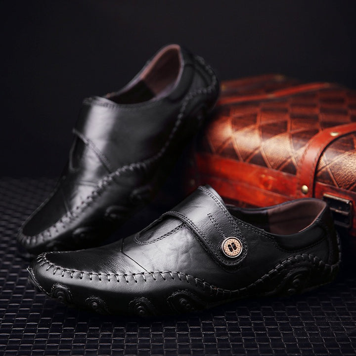 Cognac Stitch Loafers