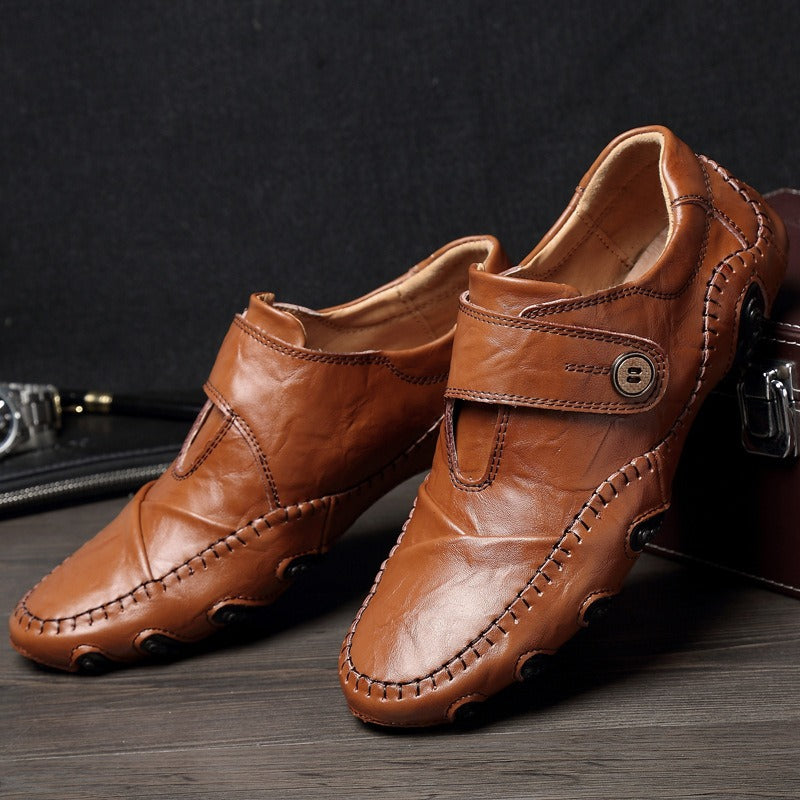 Cognac Stitch Loafers