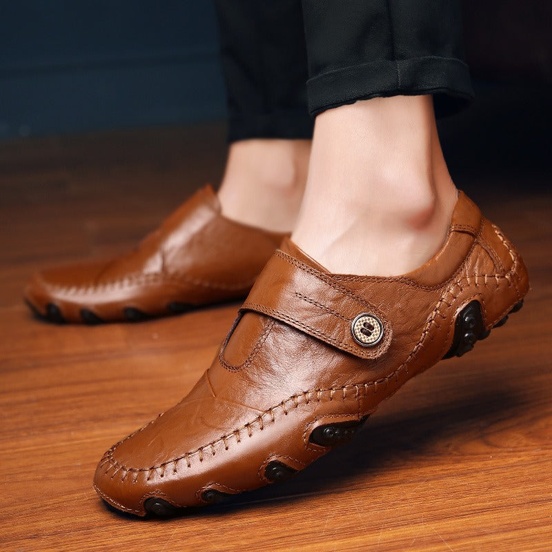 Cognac Stitch Loafers