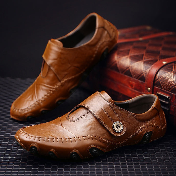 Cognac Stitch Loafers