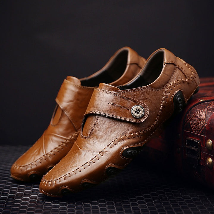 Cognac Stitch Loafers