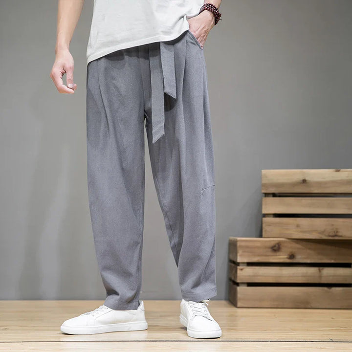 Arashi Wide-Leg Linen Essential Pants