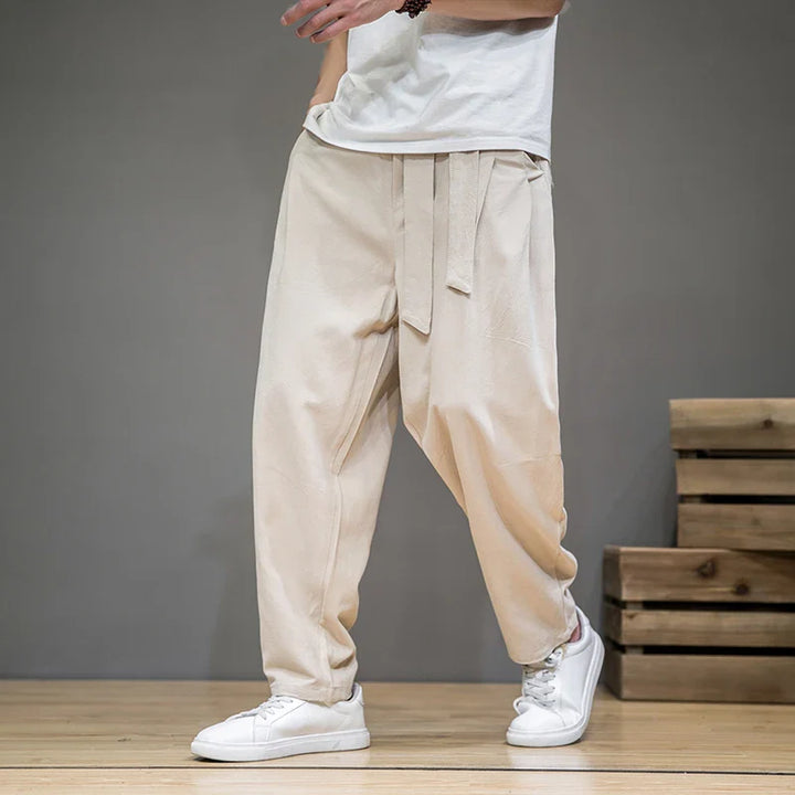 Arashi Wide-Leg Linen Essential Pants