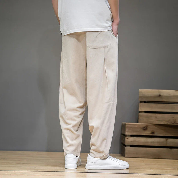 Arashi Wide-Leg Linen Essential Pants