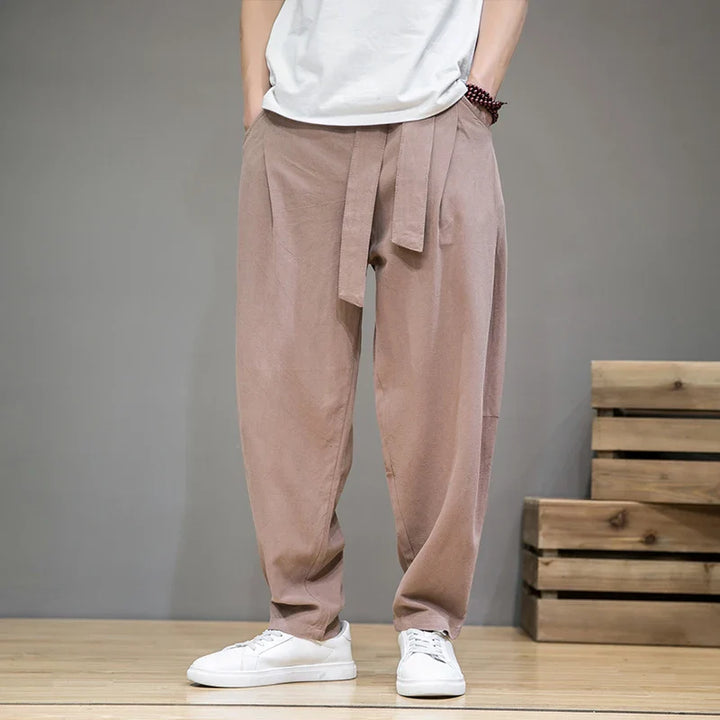 Arashi Wide-Leg Linen Essential Pants