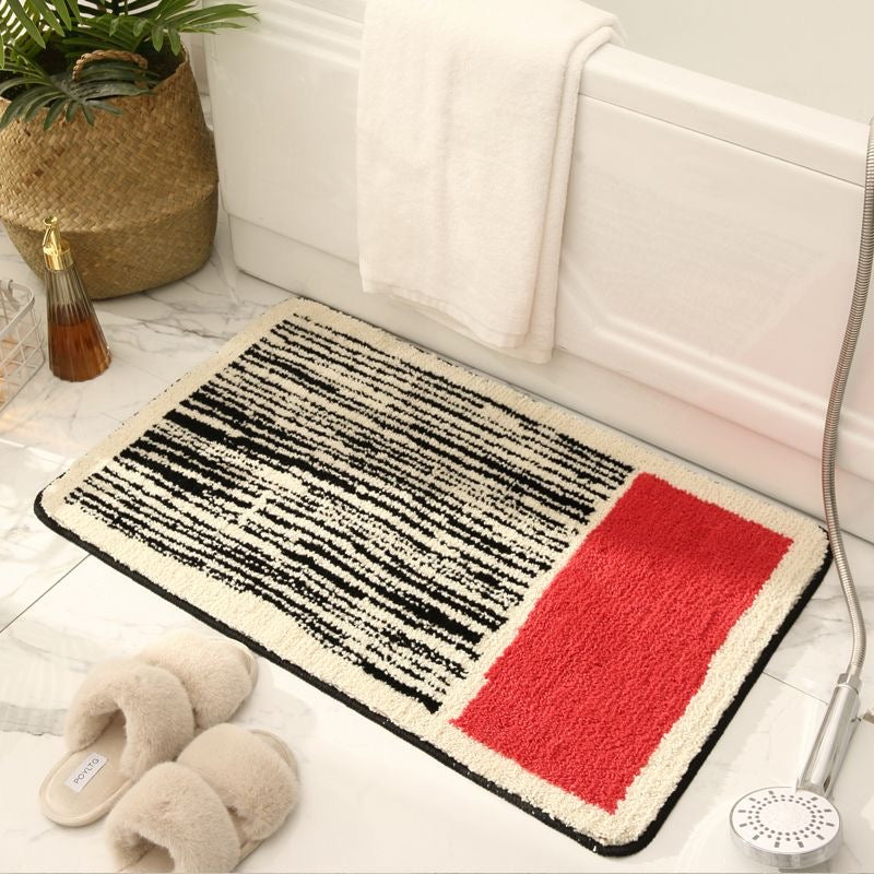 Caina Bold Stripe Absorbent Bath Mat