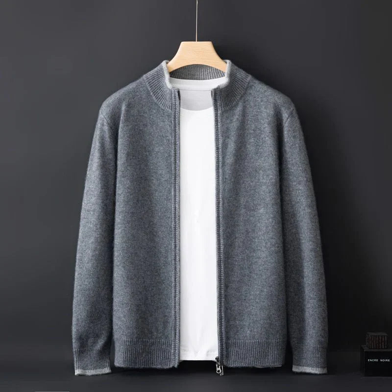 Hikari Knit Cashmere Zip-Up Jacket