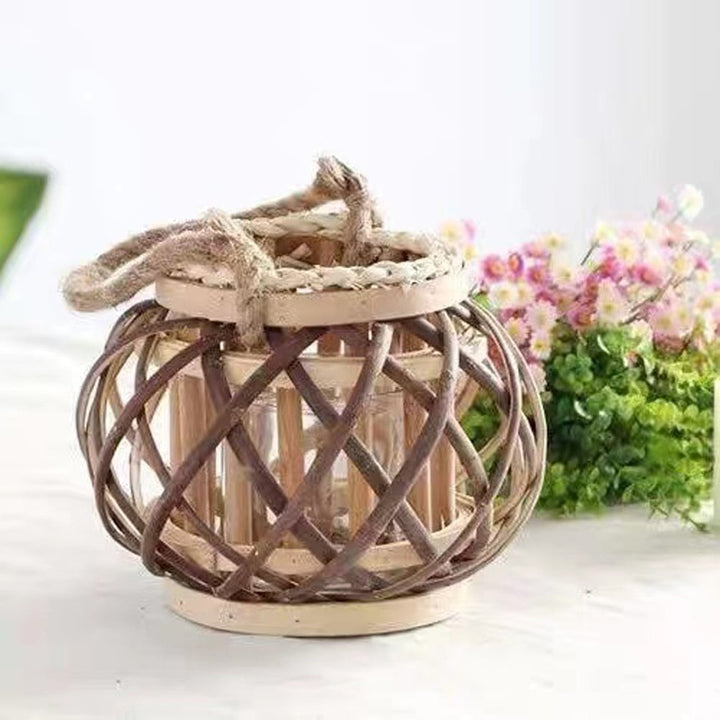 RusticCharm Wooden Candle Holder