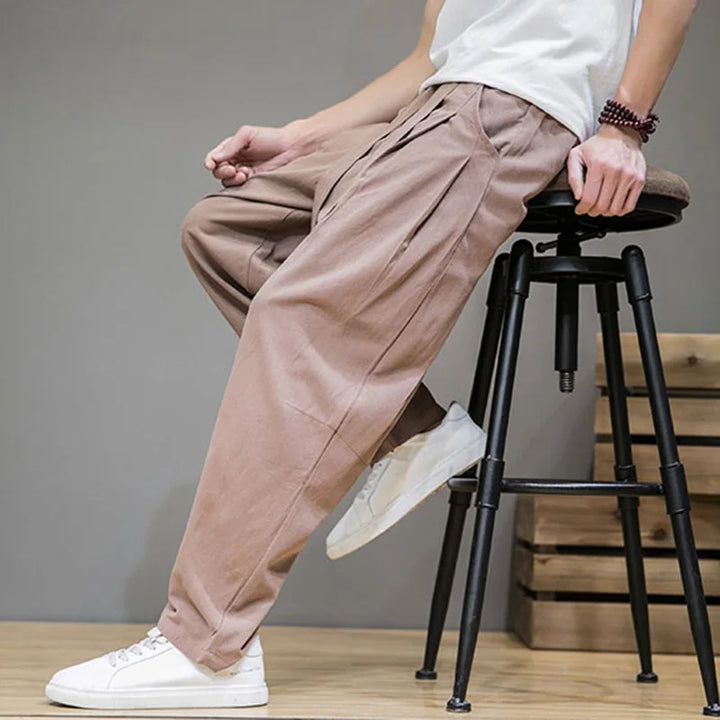 Arashi Wide-Leg Linen Essential Pants