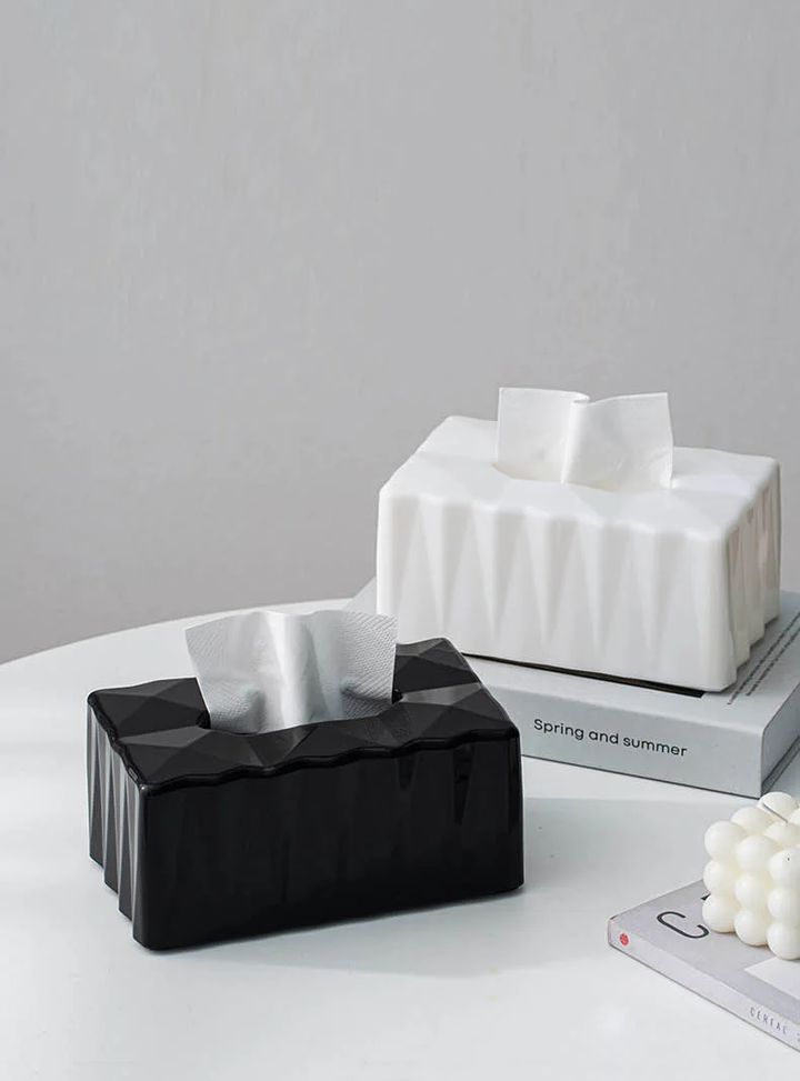 Luminara Geometric Mirror Tissue Box