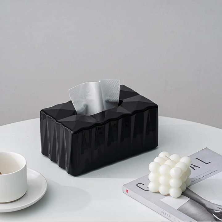 Luminara Geometric Mirror Tissue Box