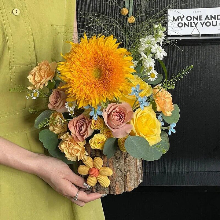 Rustic Barkwood Planter