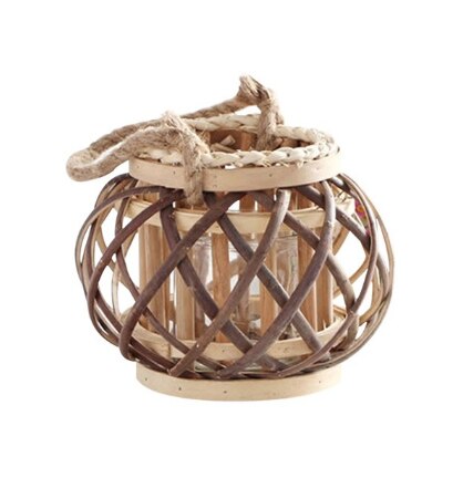 RusticCharm Wooden Candle Holder