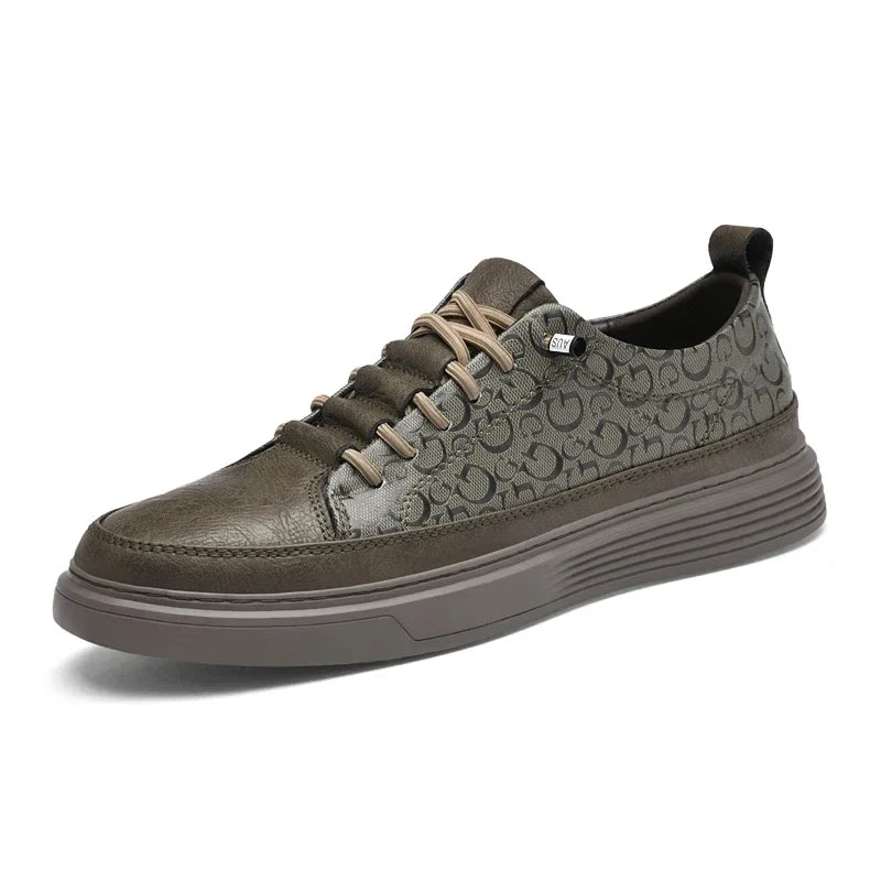 Giovanni Crest Italian Leather Sneakers