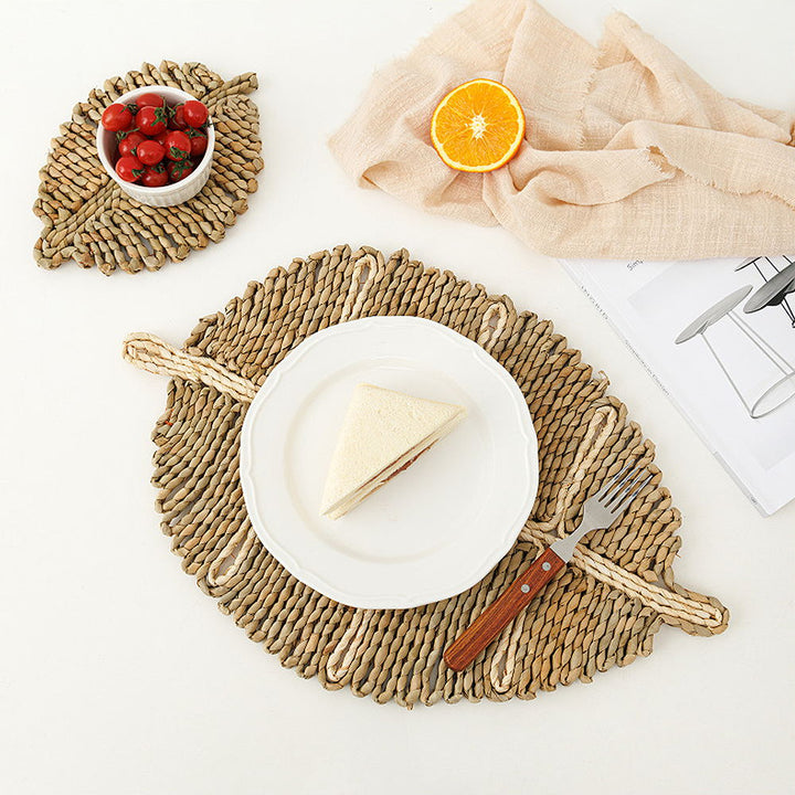 Rustic Leaf Woven Placemats